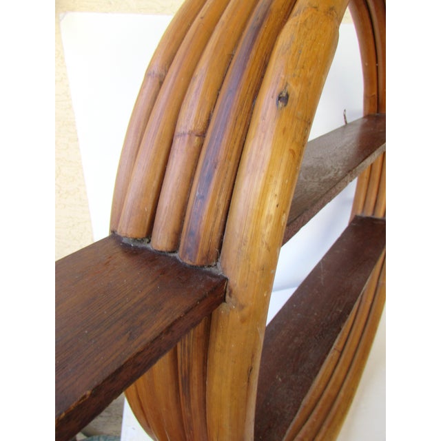 Vintage Round Rattan Wall Shelf Chairish