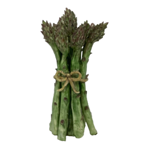 Vintage Majolica Standing Bunch of Asparagus Tied With Bow