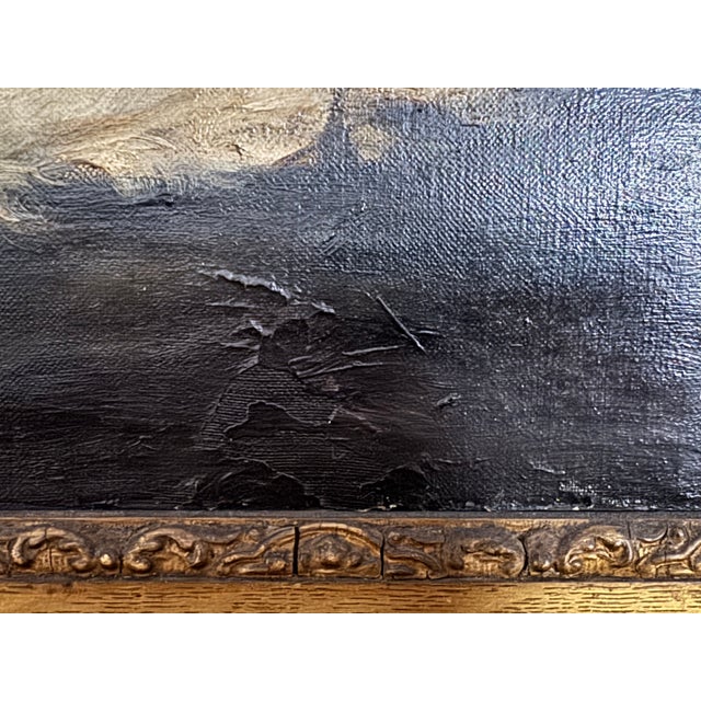 Black Antique English Oil Painting of a Collie by Florence Jay, Early 20th Century For Sale - Image 8 of 8