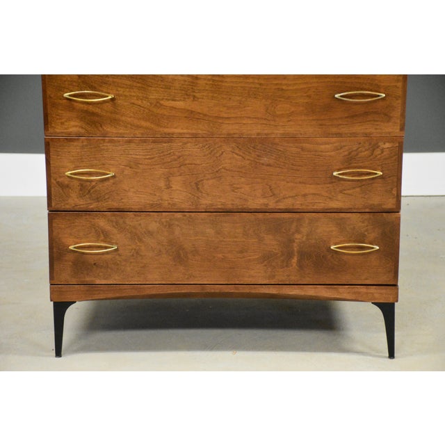 1960s Refinished Heywood Wakefield Contessa Armoire Dresser For Sale - Image 9 of 13