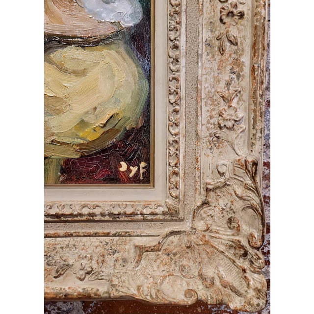 Marcel Dyf -Claudine Having Lunch in the Countryside-Oil Painting For Sale In Los Angeles - Image 6 of 9