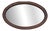 Antique Oval Wall Mirror in Oak, 1920s For Sale