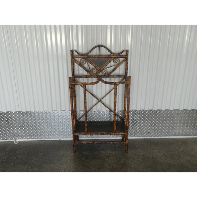 19th Century Japanned Tortoise Shell Bamboo Umbrella Stand For Sale - Image 10 of 10