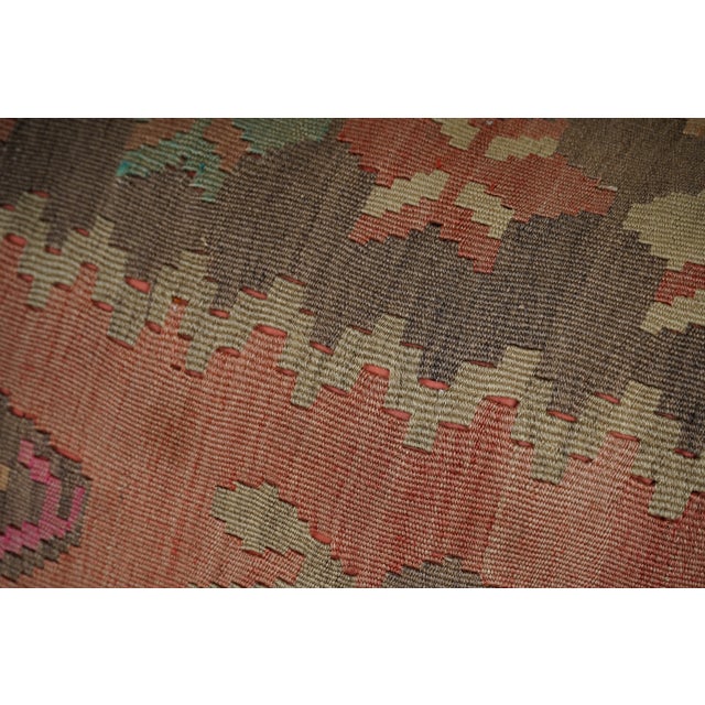Striped Pillow Cases Fashioned Out of a Mid-20th Century Anatolian Kilim For Sale - Image 4 of 5