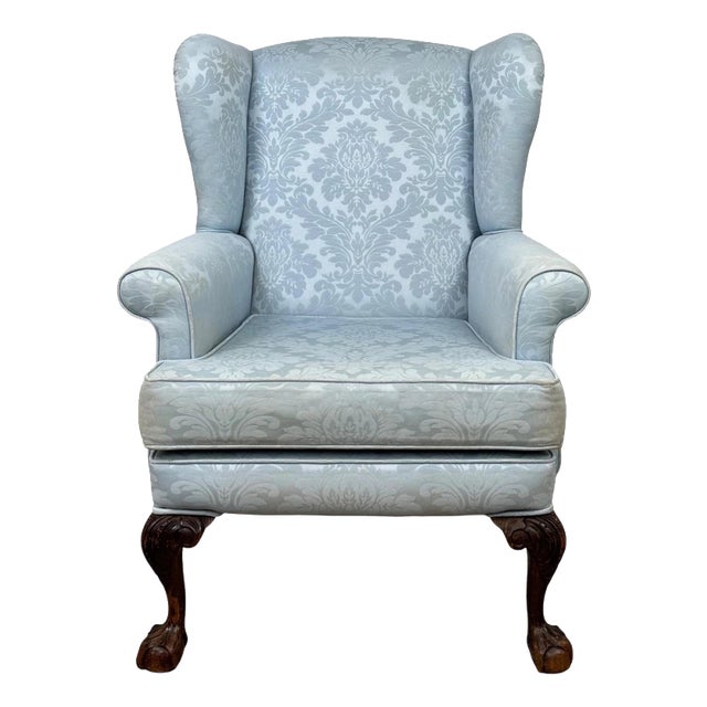 Antique Early 20th Century English Oak Wingback Armchair For Sale