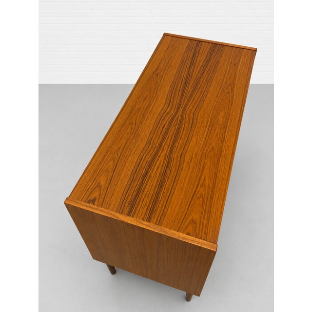 Mid Century Modern Teak Jr. Credenza | Danish Storage Entryway Cabinet, Circa 1960's For Sale - Image 9 of 15