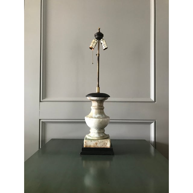 Vintage Glazed Concrete Baluster Table Lamp Chairish