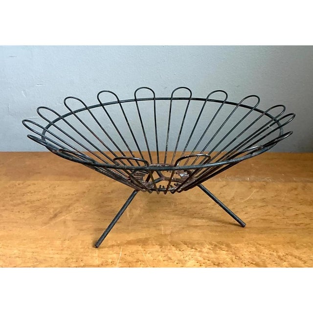 Vintage Metal Wire Basket For Sale - Image 11 of 12
