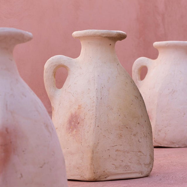 2020s Unglazed Terracotta Handled Carafe | One of a Kind For Sale - Image 5 of 6