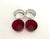Metal Sterling Salt Cellars W/Ruby Glass Inserts - a Pair For Sale - Image 7 of 7