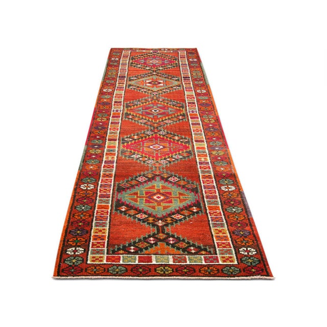 1960s Turkish Oushak Runner For Sale In Los Angeles - Image 6 of 6