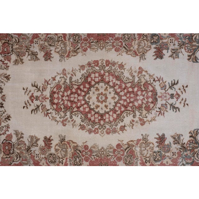 Traditional Vintage Turkish Sparta Rug With Traditional Style and Light Colors 5'10'' X 9'1'' For Sale - Image 3 of 10