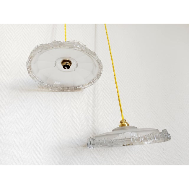Metal Art Deco Pendant Lights, 1930s, Set of 2 For Sale - Image 7 of 10