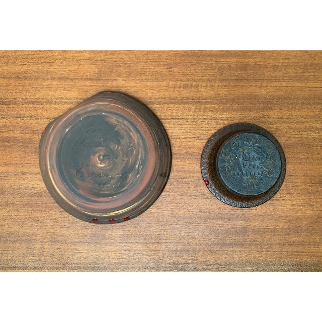 Mid-Century Danish Studio Pottery Bowls from Ernst Pottery, Faxe, 1960s, Set of 2 For Sale - Image 17 of 18