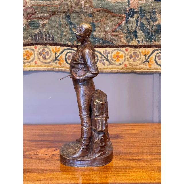 “Gentleman Rider” Bronze by George Van Der Straeten (1856–1928) For Sale - Image 4 of 10