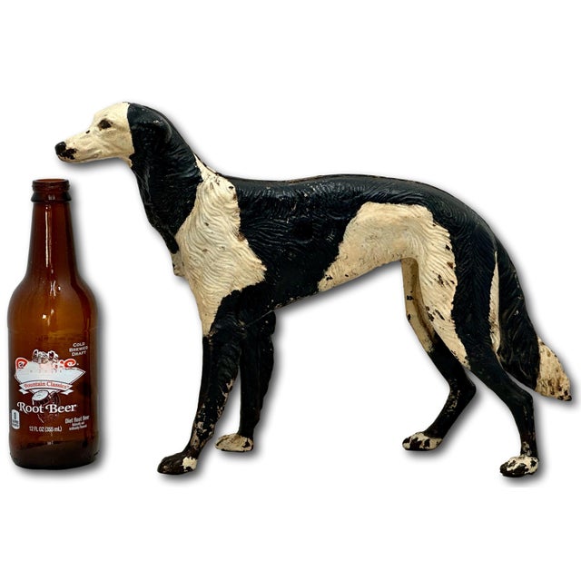 This Really is a Great Looking - Very Rare Model Antique Cast Iron Figurative Borzoi - Russian Wolfhound / Borzoi Dog...