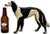This Really is a Great Looking - Very Rare Model Antique Cast Iron Figurative Borzoi - Russian Wolfhound / Borzoi Dog...