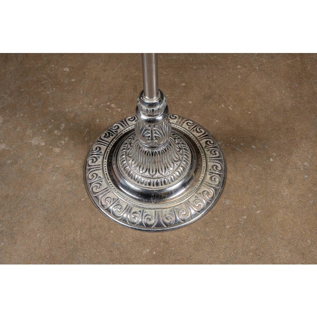 Metal Early 20th Century Art Deco Nickel-Plated Department Store Garment Rack For Sale - Image 7 of 8