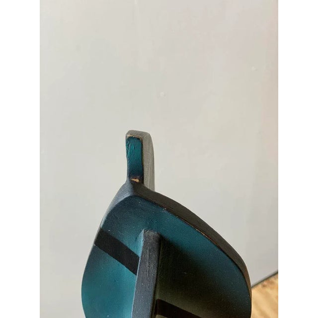 C. 1980s Vintage Hand-Built Airbrushed Abstract Slab Sculpture For Sale - Image 9 of 11