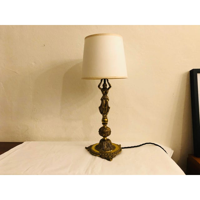 French Brass Lamp, 1950s For Sale - Image 14 of 14