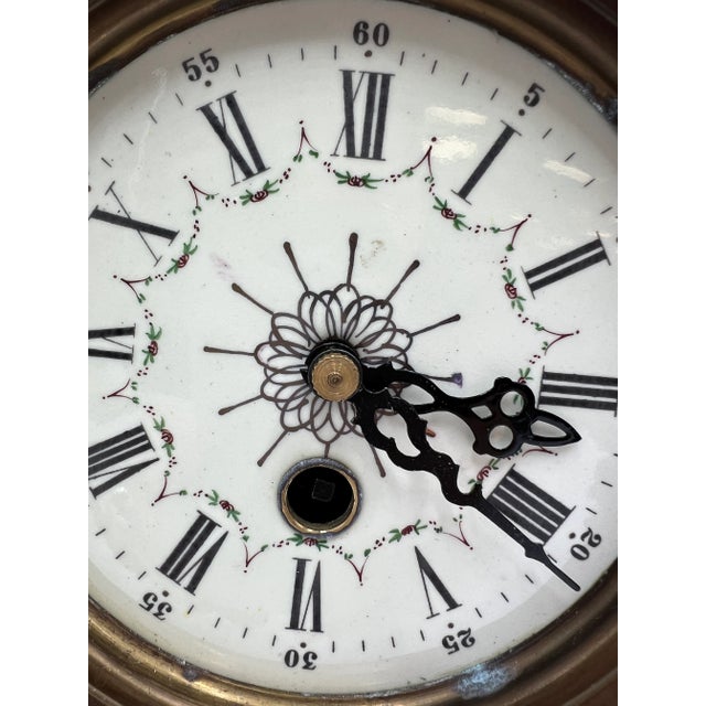 Late 19th Century Antique French Rococo Style Ormolu and Marble Mantle Clock For Sale - Image 5 of 13