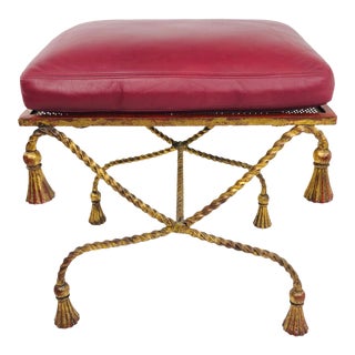 Italian Wrought Iron Regency Bench For Sale