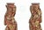 Pair of portuguese baroque columns 17th century h: 107cm made of painted wood with gilded carvings and ornaments,...