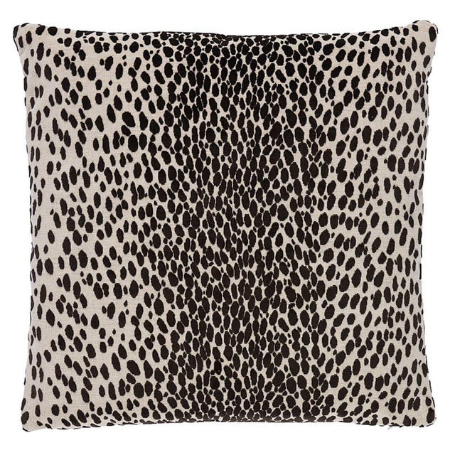 Shabby Chic Schumacher Cheetah Velvet 22" Pillow in Java For Sale - Image 3 of 3