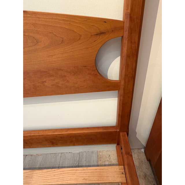 2000 - 2009 Custom Made Shaker Cherry Pencil Post Bed Frame For Sale - Image 5 of 12