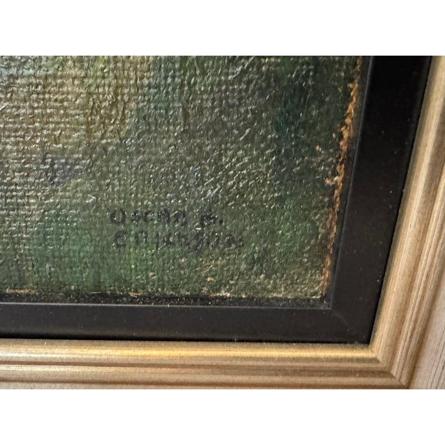 Illustration Oil Painting on Canvas of Nudes in a Lakeside Landscape by Oscar Erickson, C. 1920. For Sale - Image 3 of 8