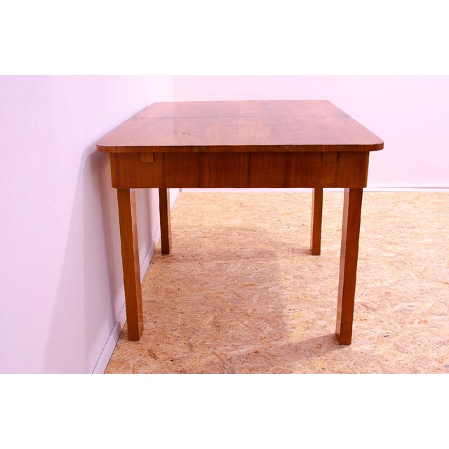 Adjustable Walnut Dining Table, Czechoslovakia, 1930s For Sale - Image 14 of 18