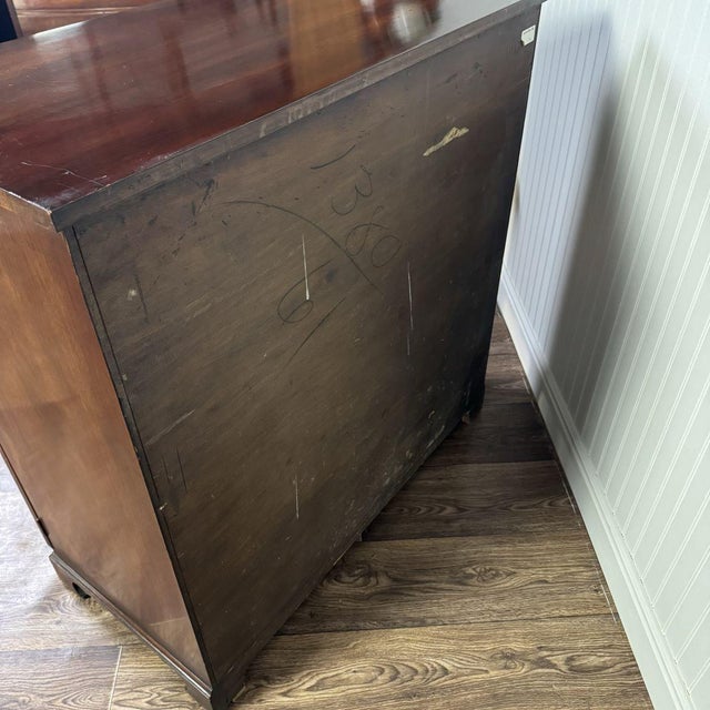 Vintage Heritage Henredon Mahogany Cabinet / Buffet With Waterfall Plate Shelf For Sale - Image 17 of 17