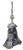 Antique Silver Tone Sculptural Med Goat Head & Abstract Art Glass Pendant Light For Sale - Image 9 of 18