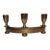 Vintage Brass Curved 3-Taper Candelabra For Sale