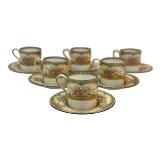 Early 20th Century Wedgwood St Austell Demitasse Cup & Saucer Set- 12 Pieces For Sale