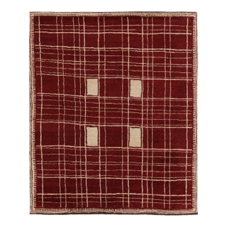 Contemporary Art Deco Style Geometric Gold Wool Rug, by Rug & Kilim, India For Sale