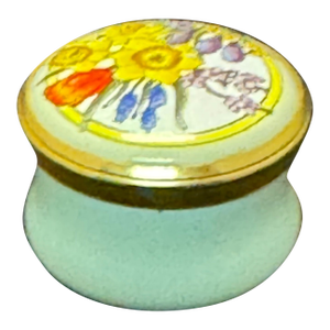 Halcyon Days Enamels Trinket Spring Floral Bouquet Daffodils Tulips Bilston Uk