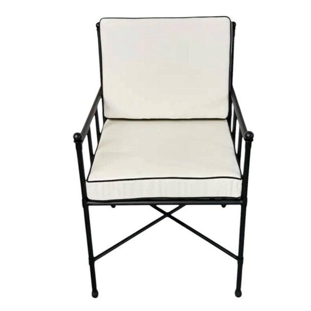 This elegant outdoor lounge chair seamlessly blends timeless European-inspired design with the durability required for...
