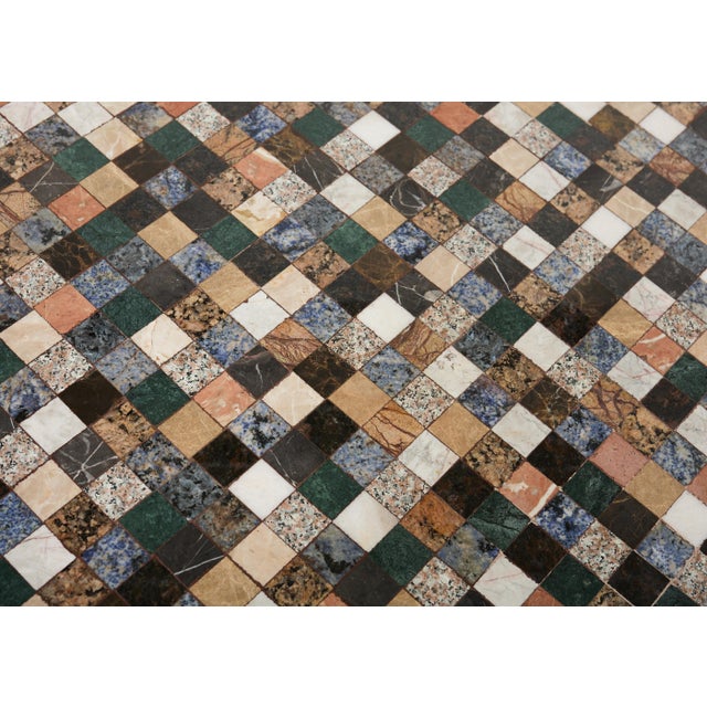Monumental Italian Mosaic Marble Top Specimen Cocktail Table For Sale - Image 11 of 18