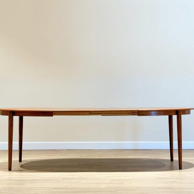 Wood Double Extending Dining Table by Johannes Andersen, Denmark 1960s For Sale - Image 7 of 14