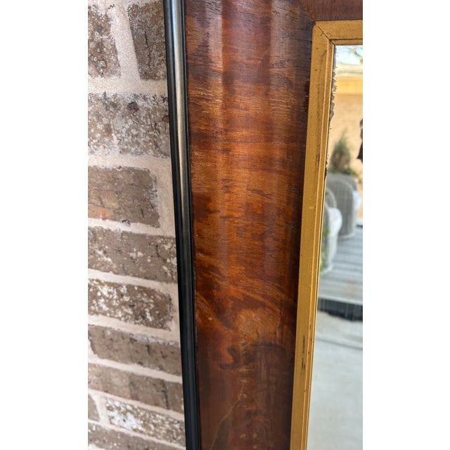 Antique Early 19th Century American Empire Mahogany & Gilt Ogee Wall Mirror For Sale - Image 12 of 18
