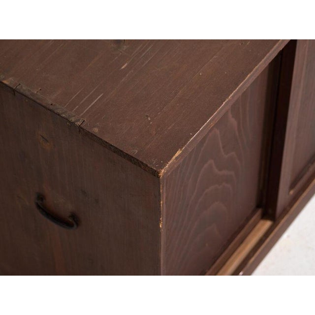Antique Japanese Sliding Door Cabinet For Sale - Image 3 of 11