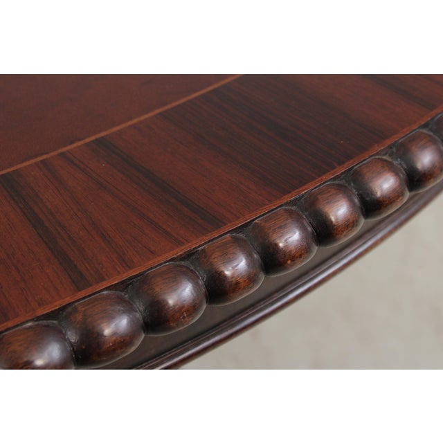 Wood Vintage Regency Style Mahogany Radial Table For Sale - Image 7 of 18