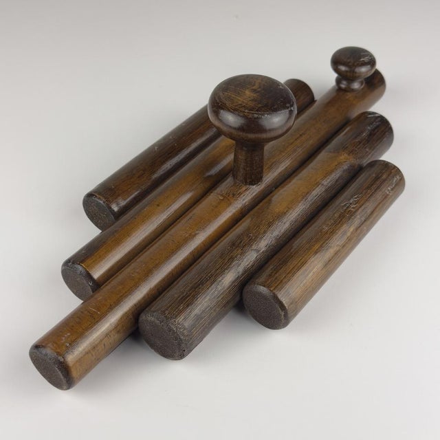 Vintage Wooden Hangers, Italy, 1970s, Set of 2 For Sale - Image 11 of 15