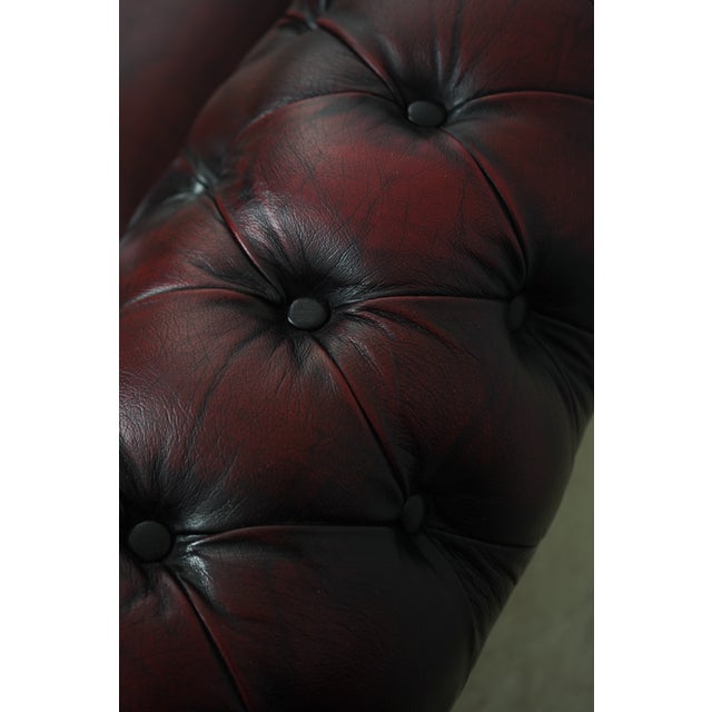 English Style Leather Tufted Chesterfield Sofa For Sale - Image 15 of 18