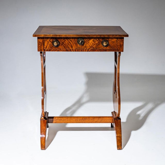 Biedermeier Lyre Sewing Table, 1830 For Sale - Image 4 of 8