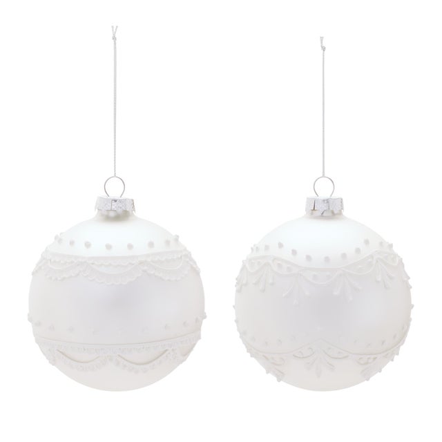 Add classic sparkle to your holiday décor with this Round Glass Ornament Set. Crafted from glass, these ornaments bring...
