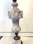 White Mid 20th Century Marble & Brass Lamp For Sale - Image 8 of 12