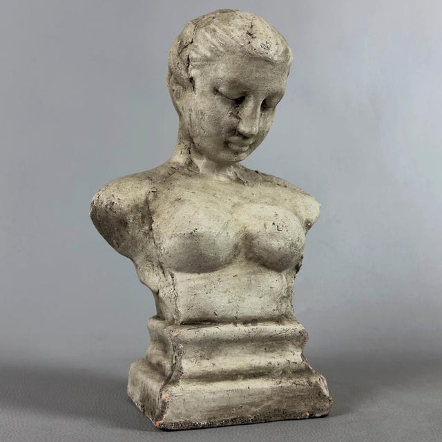 Vintage Venus Bust Sculpture in Ceramic & Gesso, 1960s For Sale - Image 13 of 13