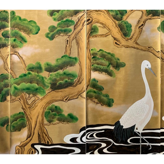 If you love the look of De Gournay wallpaper but not the price, this is for you. Crane & Pine Chinoiserie Wallpaper | Gold...
